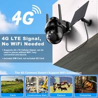 SeeVison 4G LTE Cellular Solar Security Cameras Wireless Outdoor, Solar Powered 3MP Camera 2K Security Camera for No WiFi, PI...