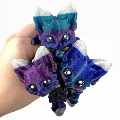 Galaxy Fox - Articulated 3d Print, Fun Cute Celestial Fox , Cute space Fox Great Gift