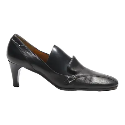 BALLY Pump Heels Black Leather Womens UK 5.5