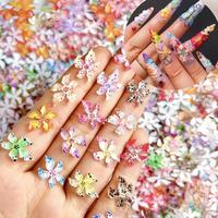Flower Design Nail Art Charms, 50pcs/set Colorful Flower Shaped Nail Art Decoration, DIY Nail Art Decoration for Women & Girl...