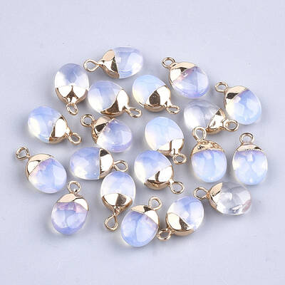 Electroplate Opalite Charms