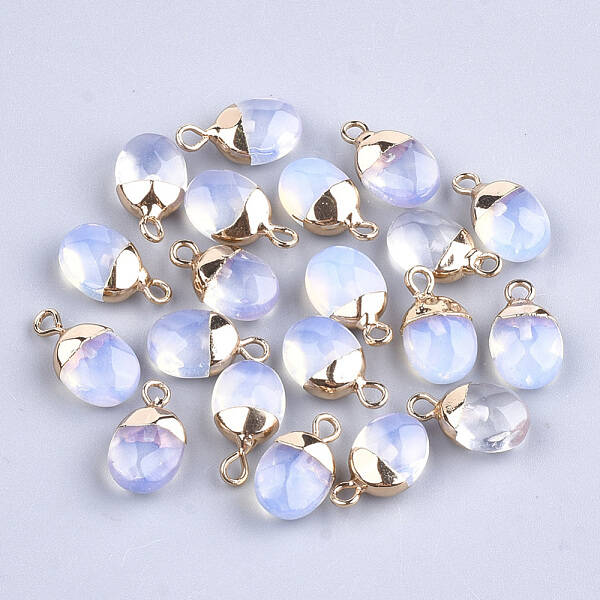 Electroplate Opalite Charms