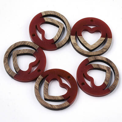 Resin & Walnut Wood Pendants