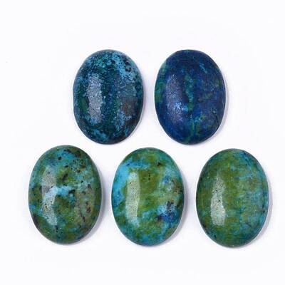Natural Sesame Jasper/Kiwi Jasper Cabochons