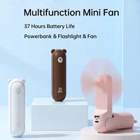 JISULIFE Portable Mini Fan, USB Rechargeable 4500mAh with Power Bank,Flashlight for Travel/Eyelash,Birthday Gifts for Women/M...