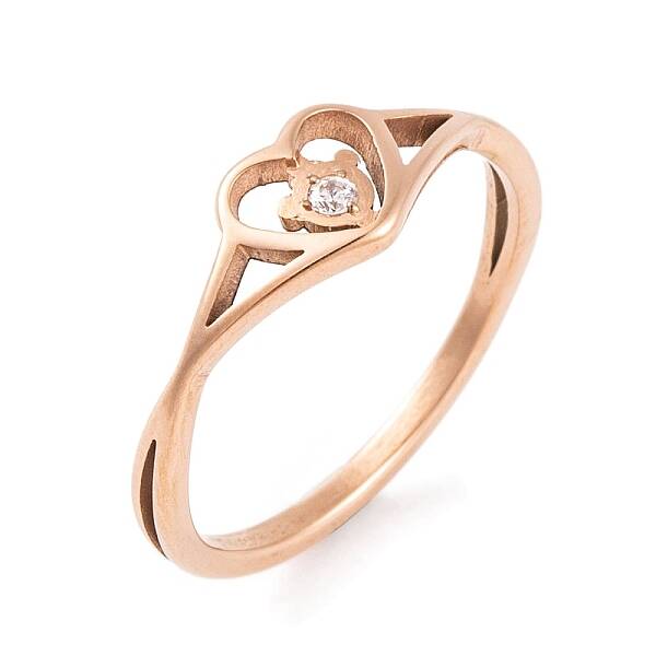 Heart 304 Stainless Steel Finger Ring for Women