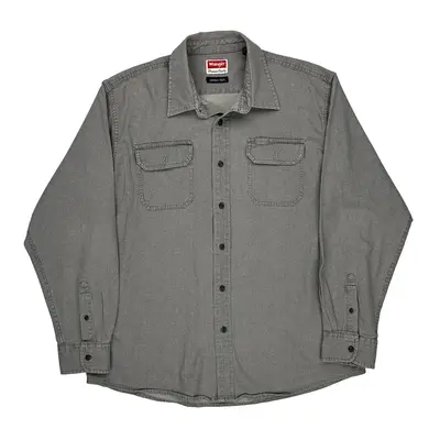 Wrangler Shirt - XL Grey Cotton Blend