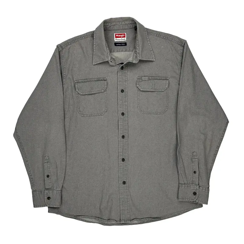 Wrangler Shirt - XL Grey Cotton Blend