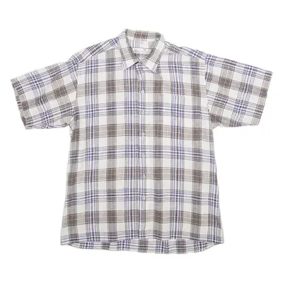 C&A Mens Shirt Purple Check L