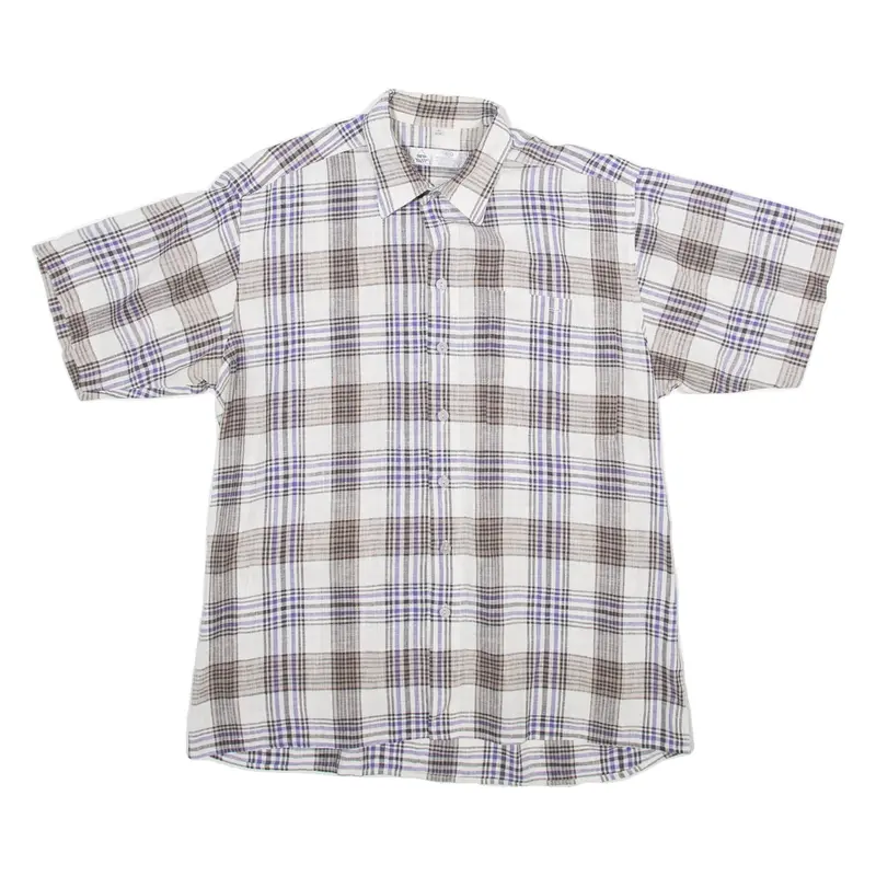 C&A Mens Shirt Purple Check L