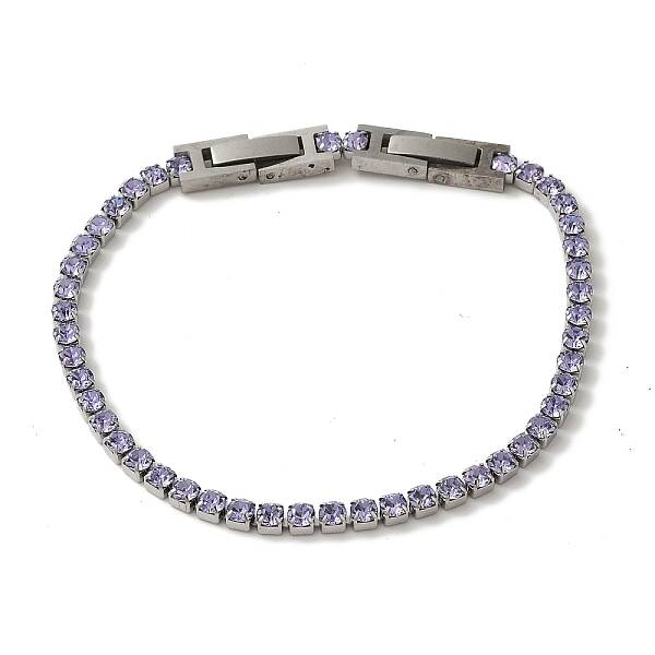 304 Stainless Steel Rhinestone Cup Chain Bracelets