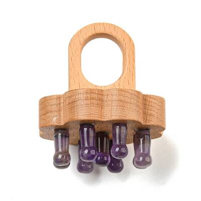 Natural Amethyst Scalp Massager