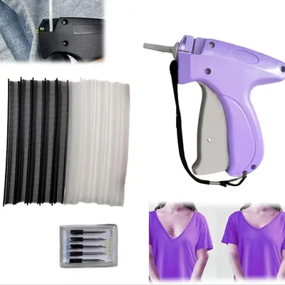 Mini Sewing Gun for Clothes Repair, Quick Fix Stitcher, Portable Mini Seam Ripping Tool with 500 Plastic Needles, Ideal for C...