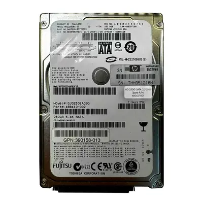 390158-013 HP 250GB 5400RPM SATA 1.5Gb/s NCQ 8MB Cache Hot-Swappable 2.5-inch Hard Drive