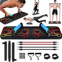 Push Up Board for Men & Women with Silicon Handles, Color Coded Muscle Target Zones Home Gym Equipment Foldable Strength Trai...