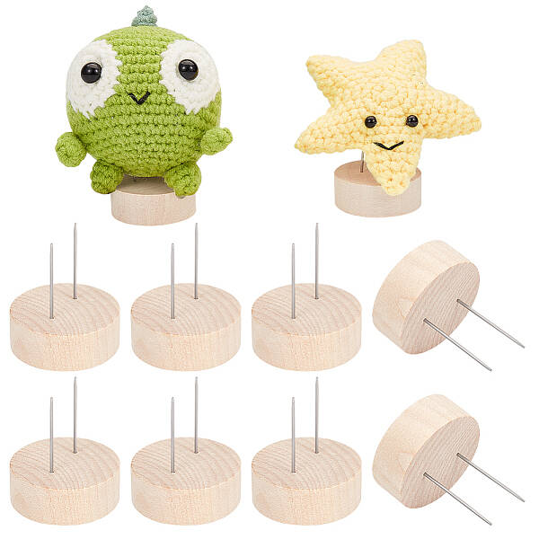 Wooden Crochet Doll Base Support Rack