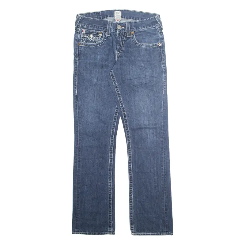 TRUE RELIGION Mens Jeans Blue Regular Straight W30 L32