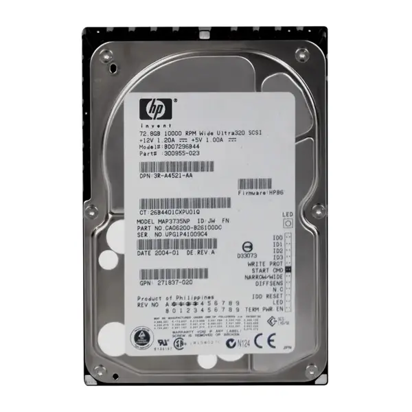 300955-023 HP 72.8GB Ultra-320 SCSI 10000 3.5-inch Hard Drive