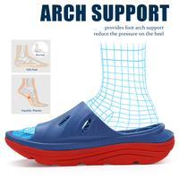 Mens Recovery Sandals Orthotic Thick Cushion Open Toe Sport Slides, Reduces Stress on Feet With Comfortable Plantar Fasciitis...
