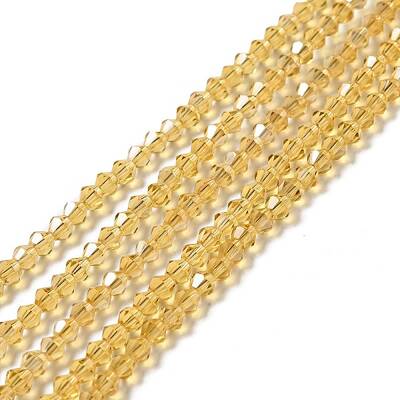 Transparent Electroplate Glass Beads Strands