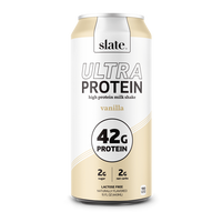Slate Milk - Ultra High Protein Shake - Vanilla - 42g Protein, 2g Sugar, 190 Calories, 2g Net Carbs - Lactose Free - Post Wor...