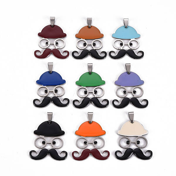 201 Stainless Steel Enamel Pendants