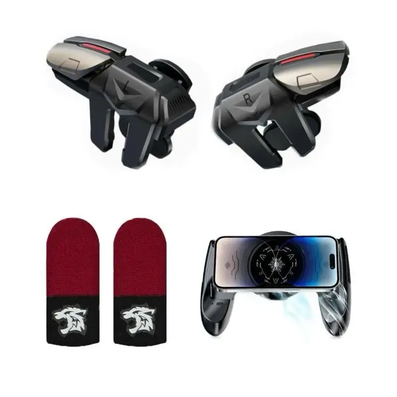 Mobile Game Controller Mobile Game Trigger - 6 fingers for iPhone & Android, Includes Smartphone & Cellphone Accessories for ...