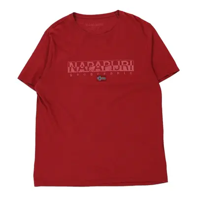 Napapijri Spellout T-Shirt - 2XL Red Cotton