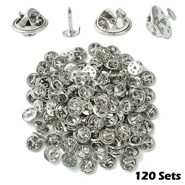 120 Sets Iron Lapel Pin Backs