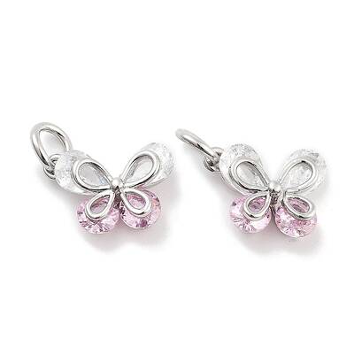 Brass Micro Pave Cubic Zirconia Pendants