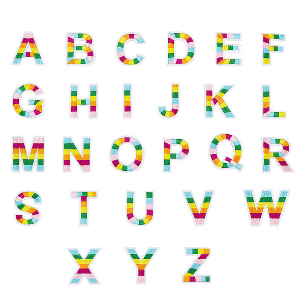 Letter A-Z Computerized Embroidery Appliques