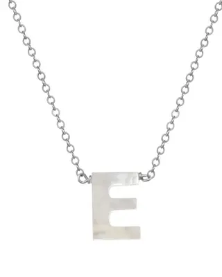 Dawn Initial Necklace | Metal Color: Silver | Style: E