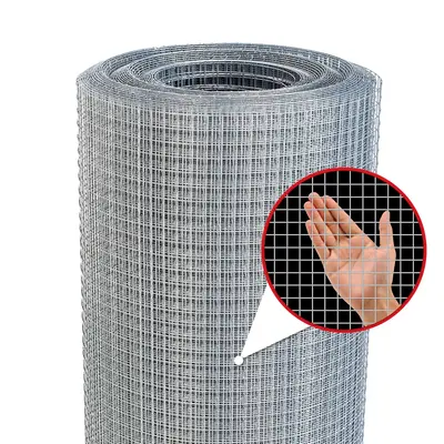 Hardware Cloth,1/4inch 48inx100ft 23 Gauge,Double-Layer Hot-Dip Galvanizing After Welding,Chicken Wire Fence Wire Mesh Fence ...