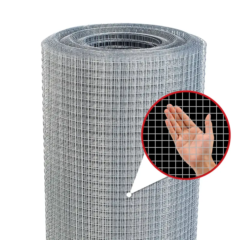 Hardware Cloth,1/4inch 48inx100ft 23 Gauge,Double-Layer Hot-Dip Galvanizing After Welding,Chicken Wire Fence Wire Mesh Fence ...