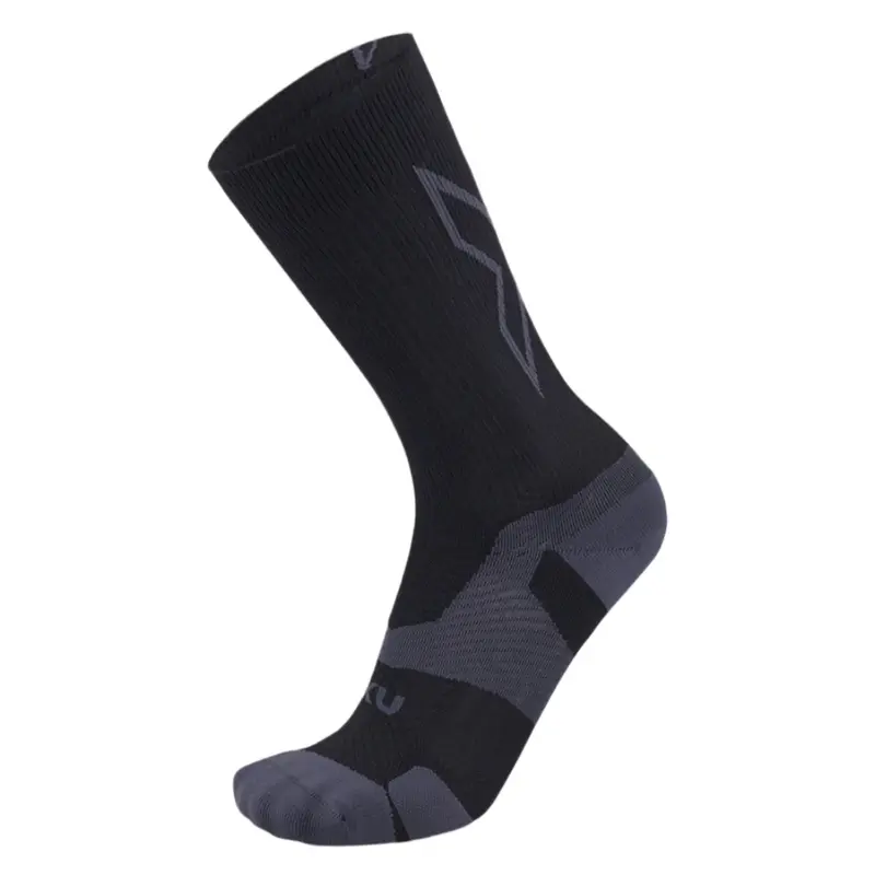 2XU Vectr Light Cushion Crew Socks - White/Grey - Small