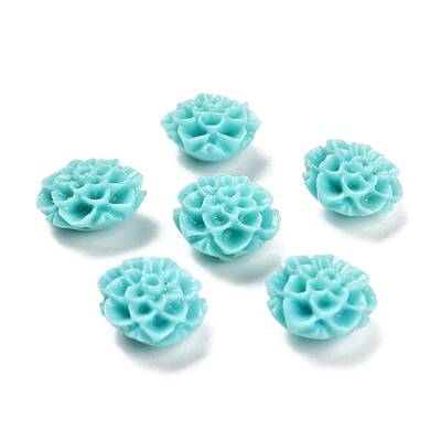 Synthetic Coral 3D Flower Rose Beads