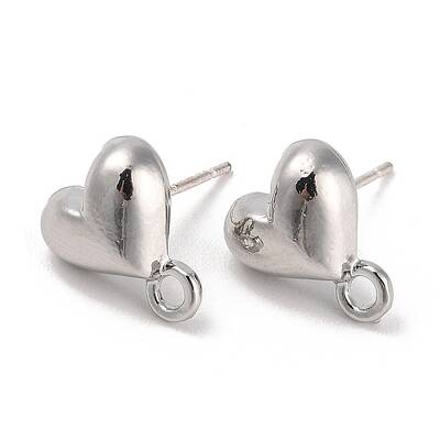Silver Alloy Stud Earring Findings