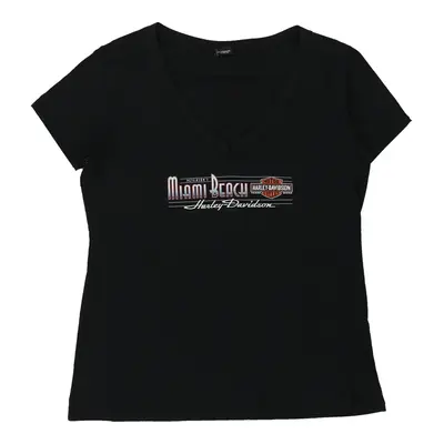 Harley Davidson Graphic T-Shirt - 2XL Black Cotton