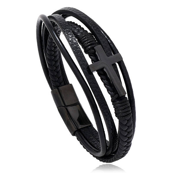 Leather Cord Multi-starand Bracelet
