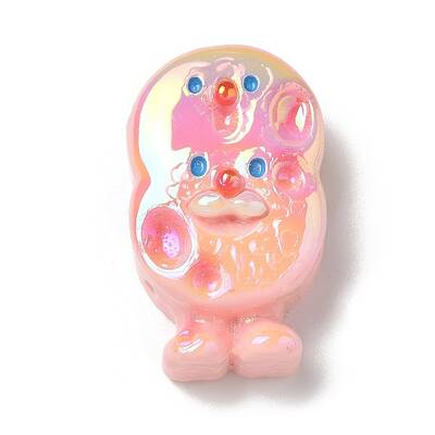 Electroplate Number Theme Resin Beads