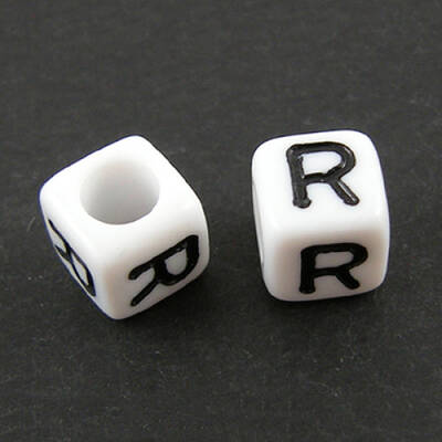 Letter Acrylic European Beads