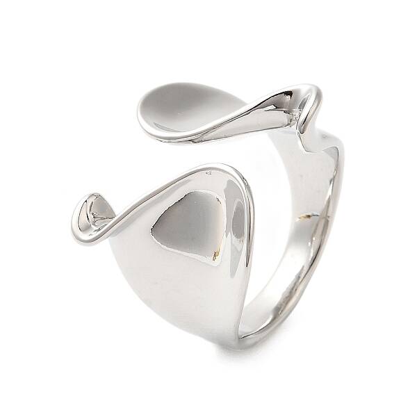Irregular Brass Open Cuff Rings for Women