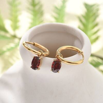 Ion Plating(IP) 304 Stainless Steel Micro Pave Cubic Zirconia Hoop Earrings