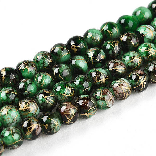 Baking Painted Glass Beads Strands