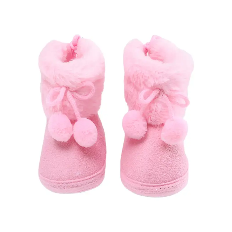 Toddler Baby Girls Boots Winter Warm Soft Sole Fluffy Cute Non Slip Shoes for Newborn Infant