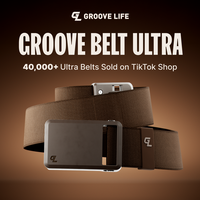 Groove Life Groove Belt Ultra - Trek | Comfortable, Lightweight, Durable, Adjustable Stretch Belt for Men, Magnetic Curved Po...