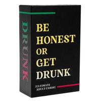 Be Honest Or Get Drunk Card Game, 1 Box Interactive Drinking Game Card, Casual Gatherings Card Game Props for Adults