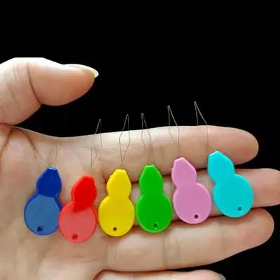 Colorful Gourd Design Sewing Needle Threader, 10pcs/set Portable Durable Needle Threader, DIY Sewing Supplies for Home Daily ...