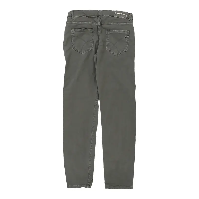 Gas Slim Fit Trousers - 29W UK 8 Grey Cotton
