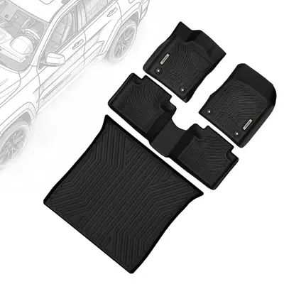 OEDRO® Floor Mats Set for 2016-2021 Jeep Grand Cherokee / 2022 Jeep Grand Cherokee WK, Custom Fit Black TPE All Weather Car ...